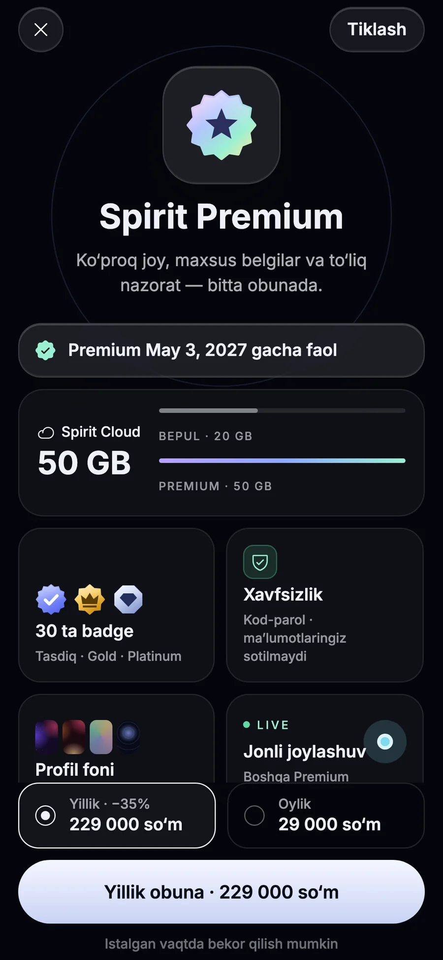 Spirit Premium